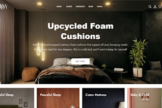 design home decor shopify store bedsheet curtain furniture mattress bed website