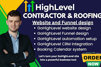 build go high level roofing website gohighlevel roofing funnel ghl automation
