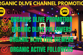 do dlive promotion dlive channel promotion to increase organic viewers, follower