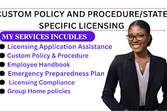 get licensed, write policy and procedure for group home care, healthcare, nemt