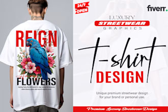 design luxury streetwear graphics t shirt design
