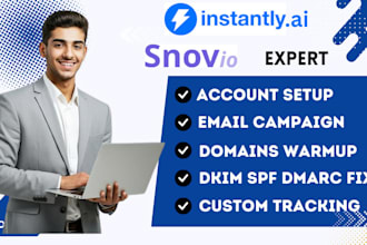 instantly ai snov io for cold email outreach automation and warmup marketing