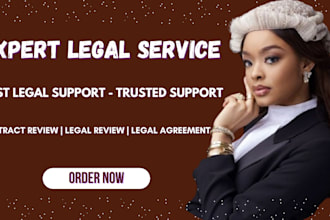 be your contract lawyer to review write your legal document contract agreement