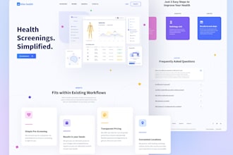 create a responsive telemedicine website, healthcare website, medical website