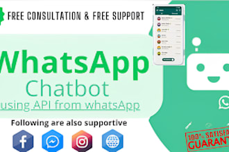 create whatsapp chatbot automation for lead generation, customer support chatbot