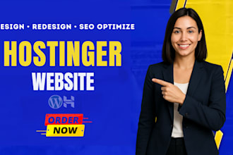 design, redesign and optimize hostinger wordpress websites responsive design