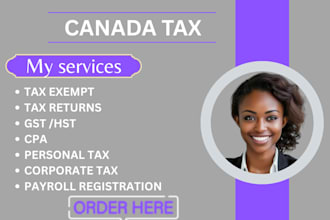 manage your canada taxes, personal, corporate, gst,hst and more