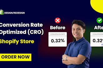 design or redesign shopify cro, shopify audit for convestion rate optimization