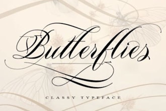 create a high quality copperplate calligraphy design for personal branding