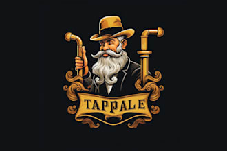 create vintage cartoon hookah logo