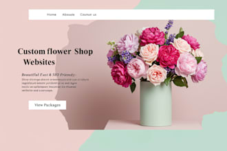 design bespoke florist website, flower website for retail flowers shop, flowers