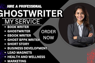 ghostwrite fiction ebook 30,000words crime story erotic health wellness thriller