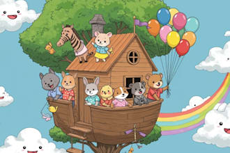 create cute and whimsical illustrations for your childrens storybook