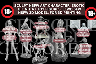 sculpt nsfw art character erotic toy figures lewd sfw nsfw 3d model for printing