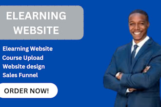 design an elearning tutor lms wordpress website with learndash