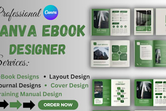 design canva ebook booklet training manual kdp journal planner book interior