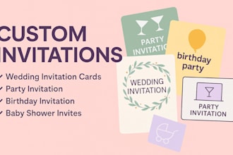 design custom party invitations event tickets celebration printable cards