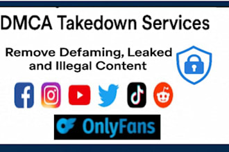 send dmca takedown notice to remove defaming,harassing,copyright,leaked,bad post