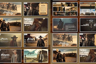 design an investor pitch deck, lookbook, or film pitch poster for your project
