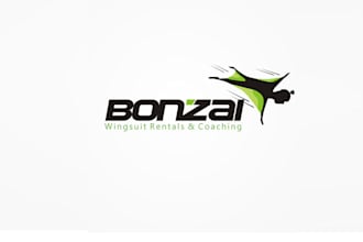 design wing suit base jumping game logo