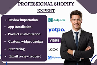 setup shopify product reviews vitals yotpo loox judge me opinew ali review lai
