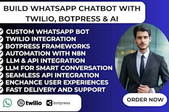 build a whatsapp chatbot with twilio, n8n automation, and botpress integration