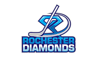 design beautiful hard girls ice hockey team logo