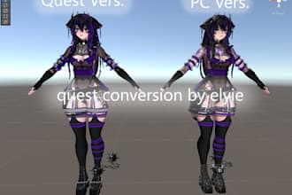 upload and convert an avatar to quest for vrchat