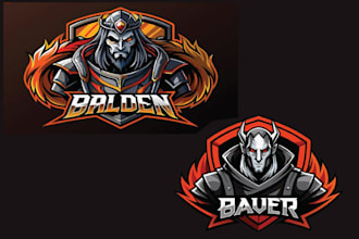 do spartan warrior squad mascot esport logo design