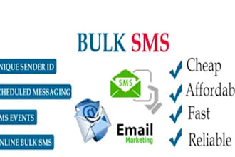 do one time blast SMS text message marketing for USA UK canada