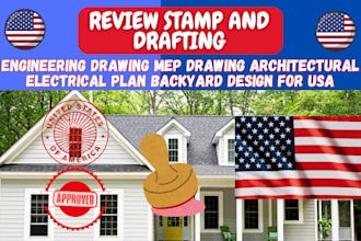 stamp architectural electrical floor plan mep drawing backyard landscape design