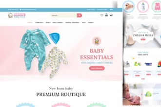 design clothing shopify kids clothing store baby fashion dropshipping website