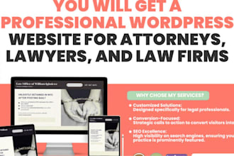 create a lawyer website or law firm website design with wordpress elementor pro