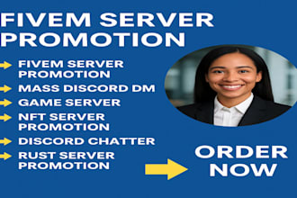 do fivem server promotion, discord server promotion,discord mass d, fivem ads