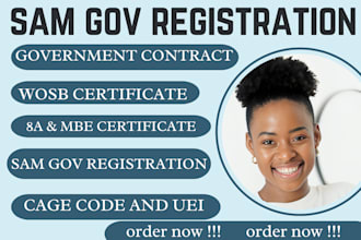 apply sam gov registration, get cage code, uei, ein do wosb, 8a hubzone mbe cert