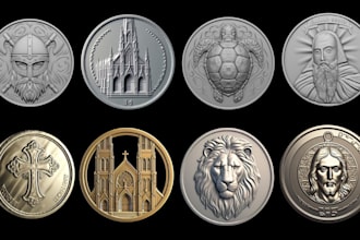 3d coin model 3d printable coin 3d cnc bas relief design 3d medallion pendant