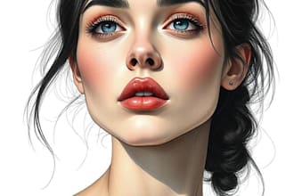 draw semi realistic portrait illustration