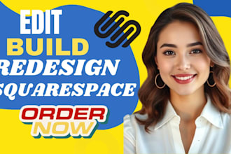 build and responsive squarespace website, squarespace online store, redesign