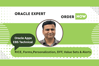 personalize oracle apps ebs forms, create dff, alerts, and value sets