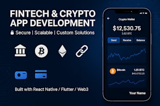 build apps for crypto wallets, fintech, blockchain, trading, and money transfers