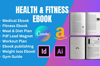 design lead magnet medical, health and fitness ebook gym book ebook publishing