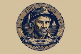 make retro beach marine classic vintage logo