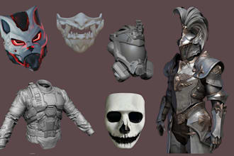 design wearable 3d cosplay full knight armor 3d mask helmet cosplay costume stl