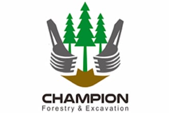 design unique forestry and excavation business logo