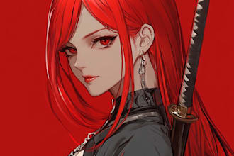 do anime fanart, digital art, vtuber, couple art and cartoon