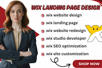 design wix landing page, wix website redesign wix website development wix studio