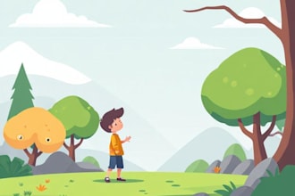 create a digital vector flat character illustration for you