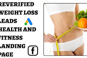 generate reverified weight loss leads health and fitness landing page