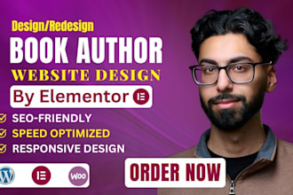 build book author website, ebook landing page, author website