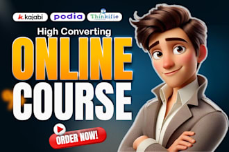 create online course website, kajabi website, podia, thinkific, sales page